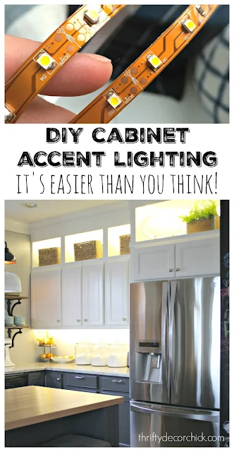 DIY accent lighting in kitchen