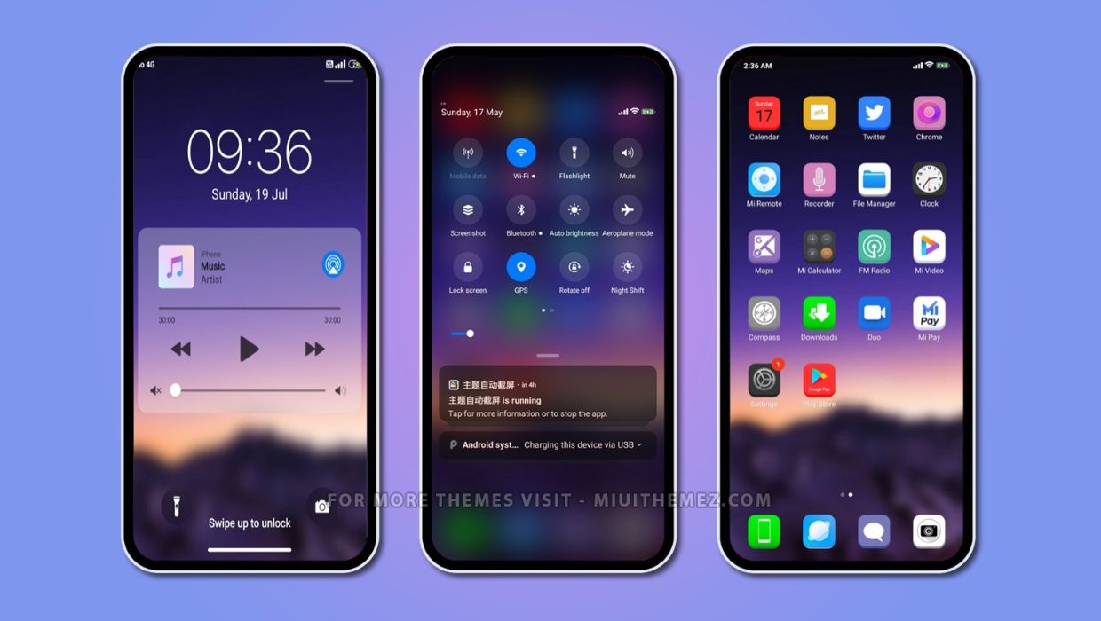 Purple Blur MIUI Theme