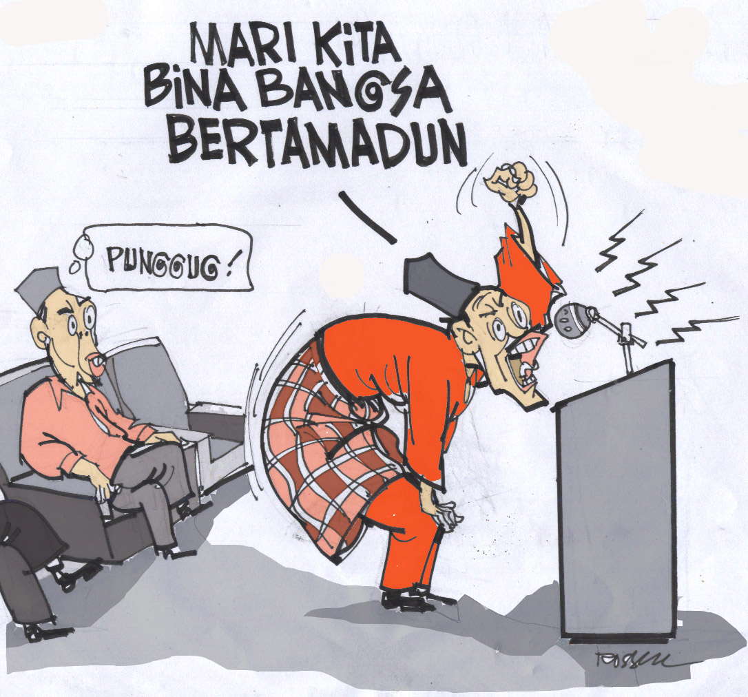  Kartun Rossem Tunjuk punggung budaya orang Melayu UMNO 