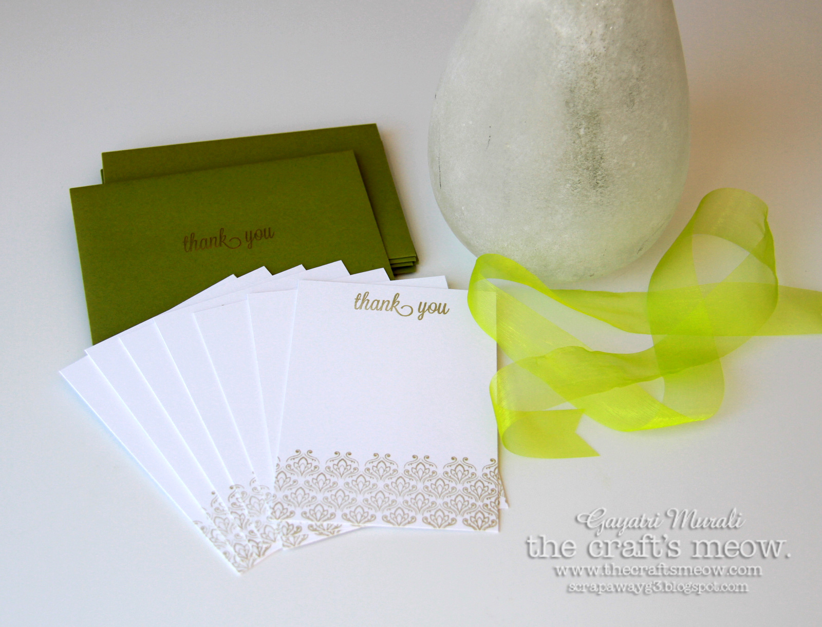 The Craft's Meow Store Blog: Thank You Note card set