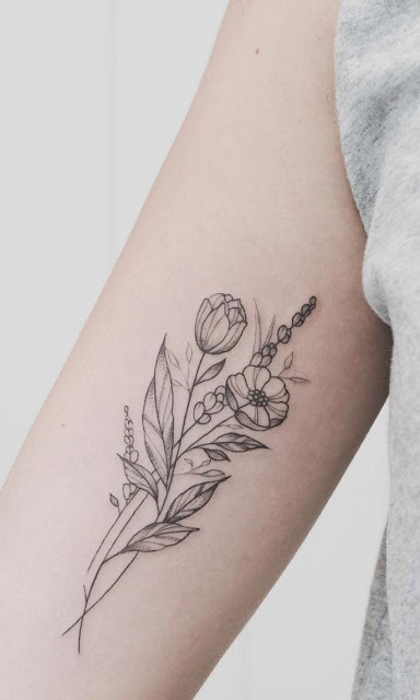 Mini tatuagens de flores para as mulheres Mini tatuagens de flores para as mulheres