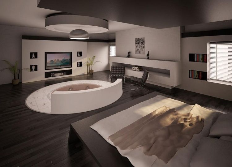 Decorar dormitorios con jacuzzi - Ideas para decorar dormitorios