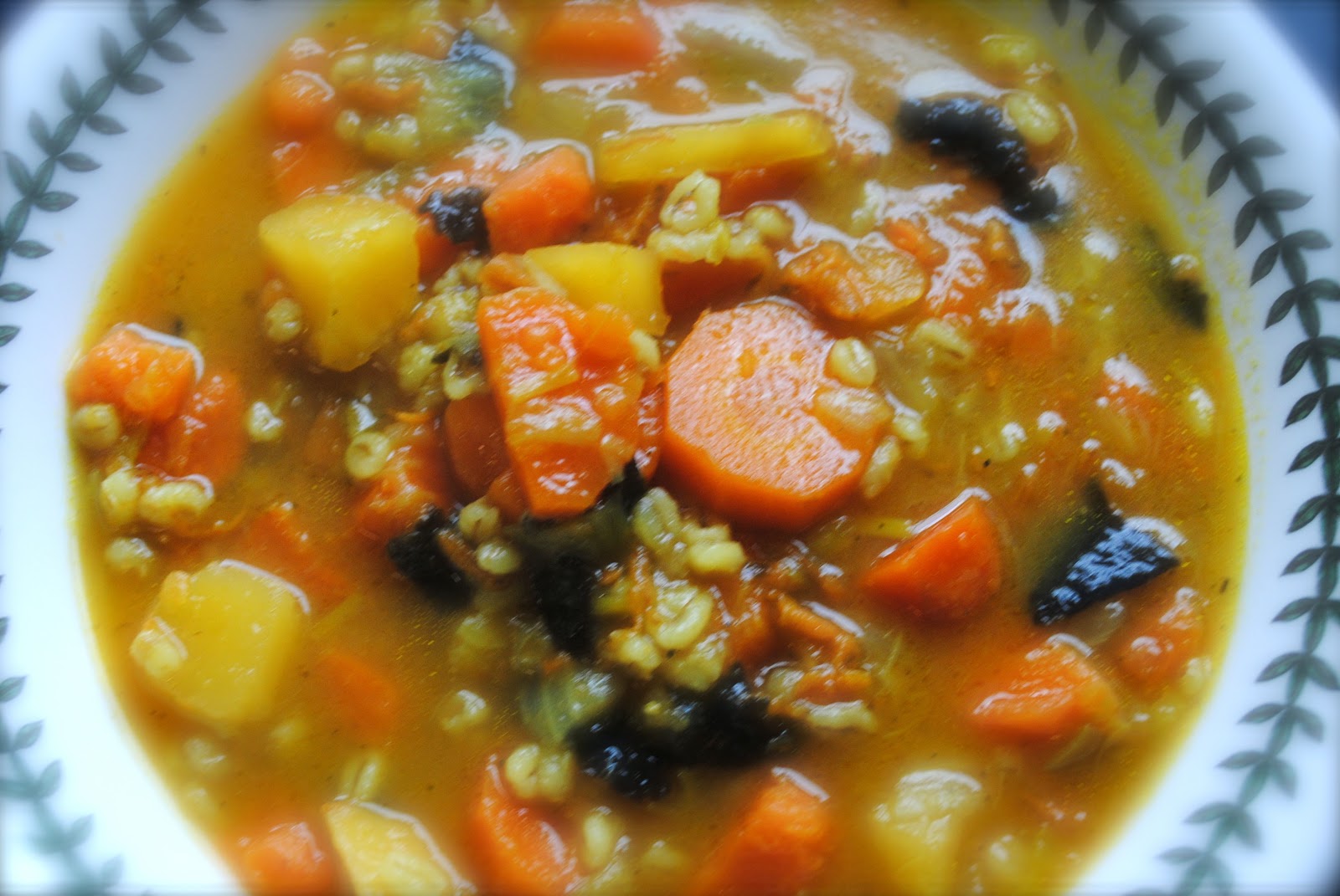 Eat Like A Pagan© Vegetable Barley Soup with Sage & Ginger