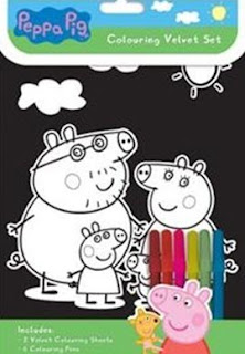 Mundo Peppa Pig: Hojas de terciopelo para colorear Peppa Pig