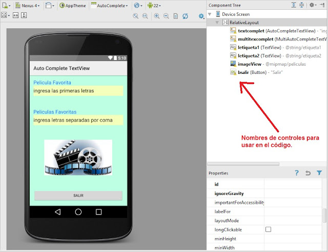 Android AutocompleteTextview y MultiAutoCompleteTextview