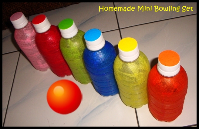 This Simple Mom Life Homemade  toy Bowling set mini dari  