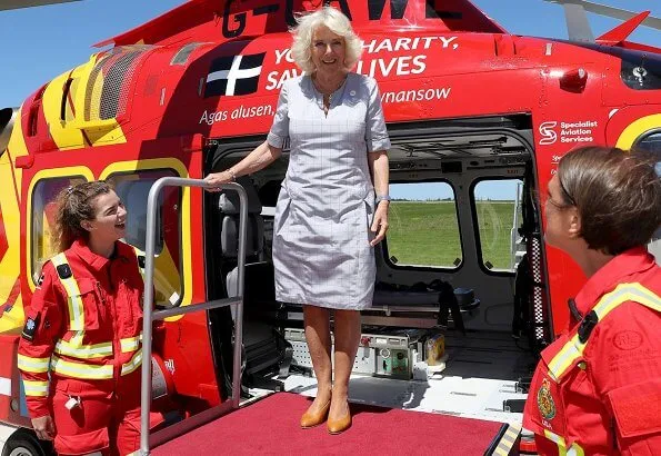 The Duke and Duchess of Cornwall visited Tintagel Castle. The Duchess visited the Cornwall Air Ambulance base in Newquay