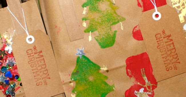 Homemade Christmas Gift Bags - Messy Little Monster