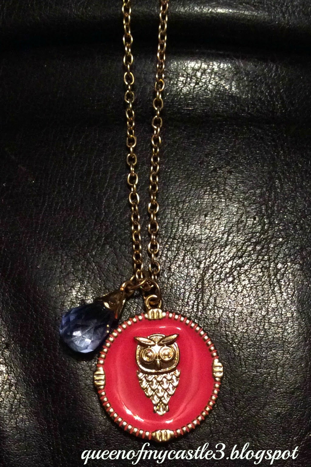 Coral Owl necklace from Hobby Lobby