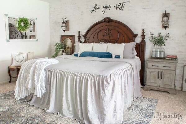European farmhouse master bedroom makeover