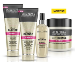 Przetestuj 1 z 50 zestawów kosmetyków JOHN FRIEDA SHEER BLONDE HI-IMPACT Konkurs