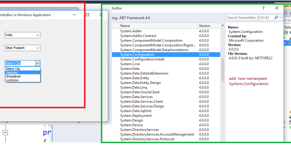 Cascading ComboBox in Windows Application using C Microsoft