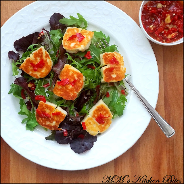 Halloumi and Chilli Jam Salad mmskitchenbites