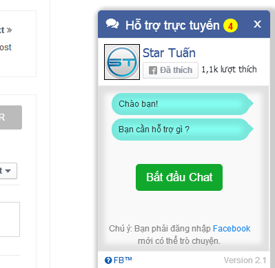 Code Tạo hộp chatbox hỗ trợ online cho fanpage facebook Code Tạo hộp chatbox hỗ trợ online cho fanpage facebook