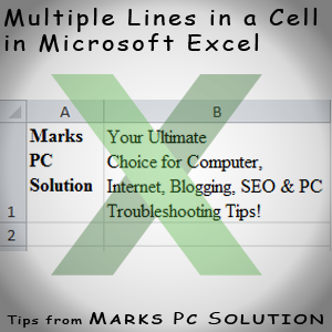 How to Type Multiple Lines in a Single Cell in Excel