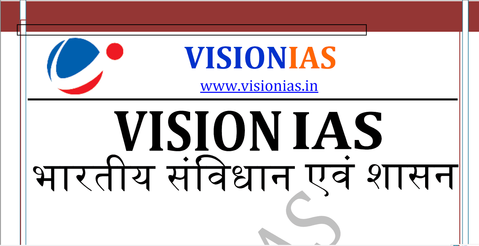 Vision IAS Polity & Governance Notes pdf Hindi
