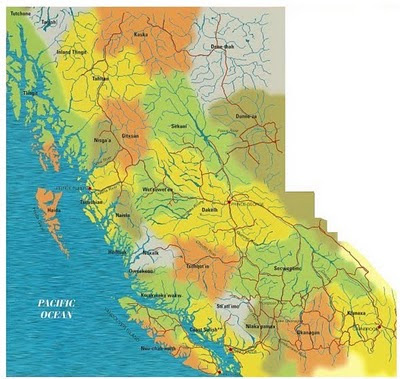 map of BC First Nations