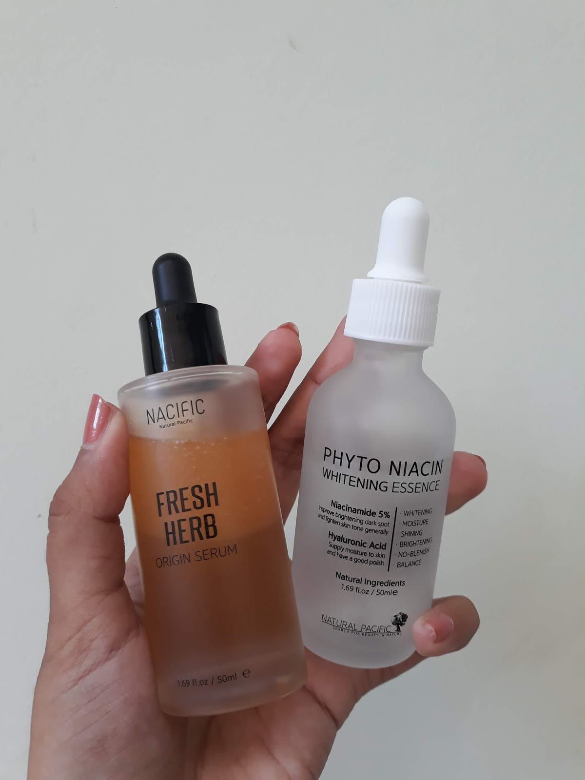 Nacific Fresh Herb Origin Serum and Nacific Phytiniacin Whitening