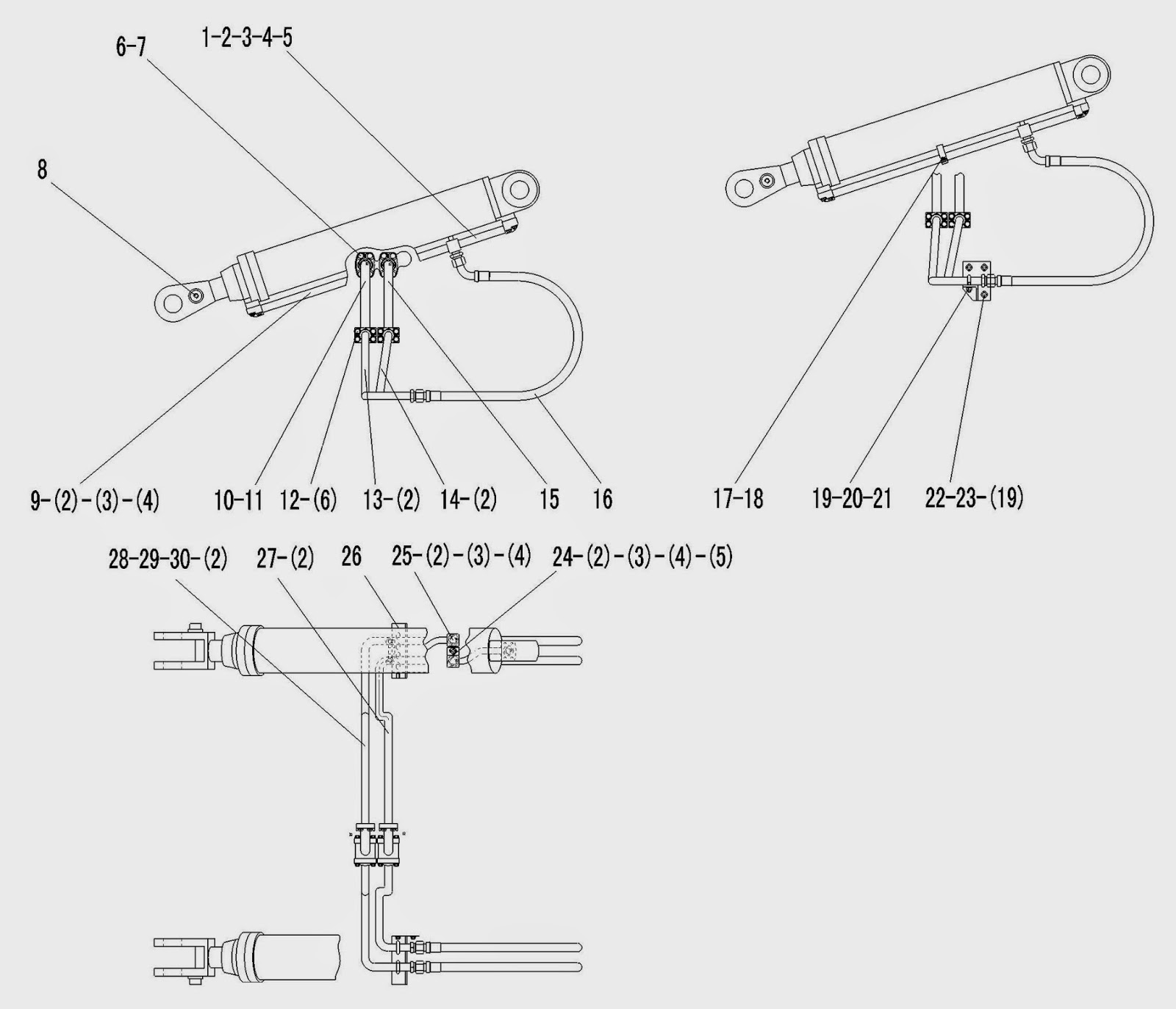 GLOBAL MACHINERY LIMITED SDLG LG936L CYLINDER ASSEMBLY