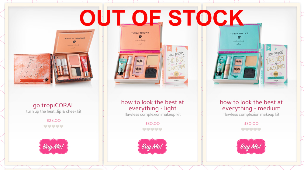 Plus Size Kitten Benefit Cosmetics Flash Sale! Beauty Kits 2 Go