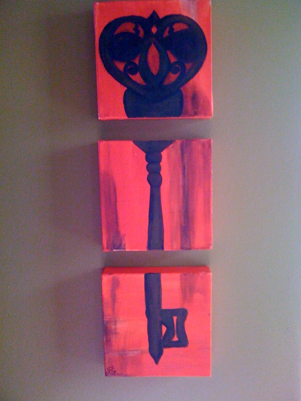 Creative Canvas Key Painting