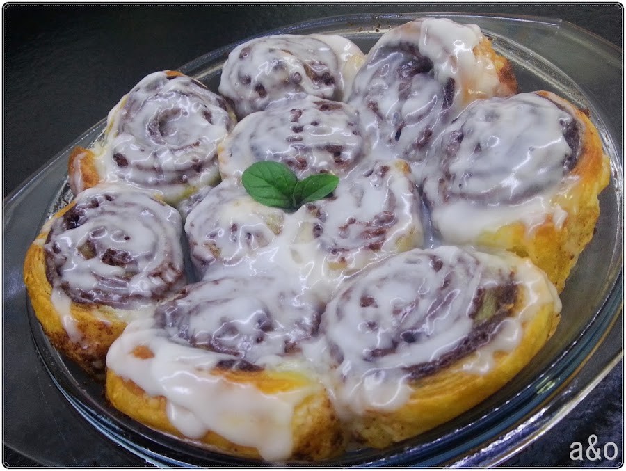 Tarta de rollitos de chocolate