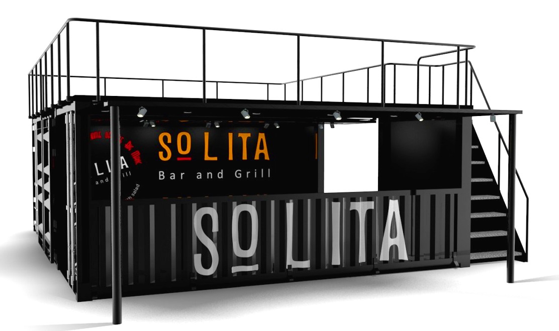 Bar and Grill Cafe Container - Container Interior Design Idea