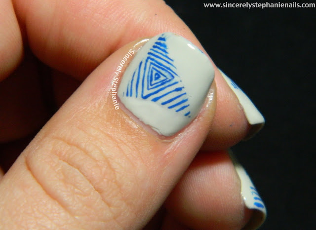 triangle nail art