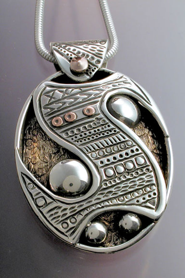 JewelsJewelsJewels Textured Metal Pendant