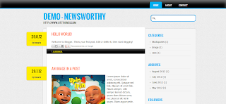 Newsworthy Blogger Template for simple new websites