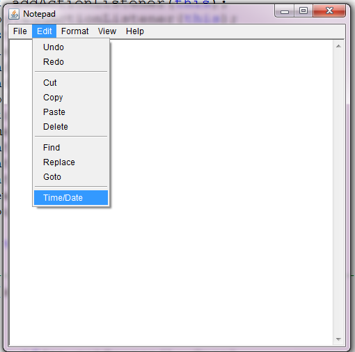 simple notepad program in java using swing