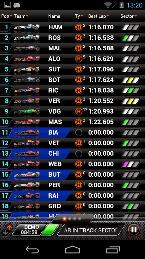 F1 2013 Timing App Premium v5.143 Pro Android Apps and Games For Free