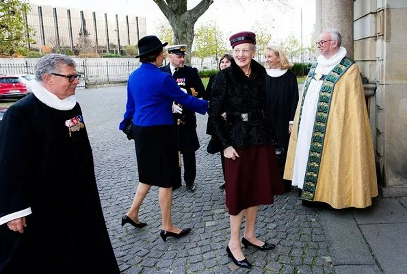 Queen Margrethe attended a service Danish Seamen's Church and Church Abroad's service. Queen style, fashion