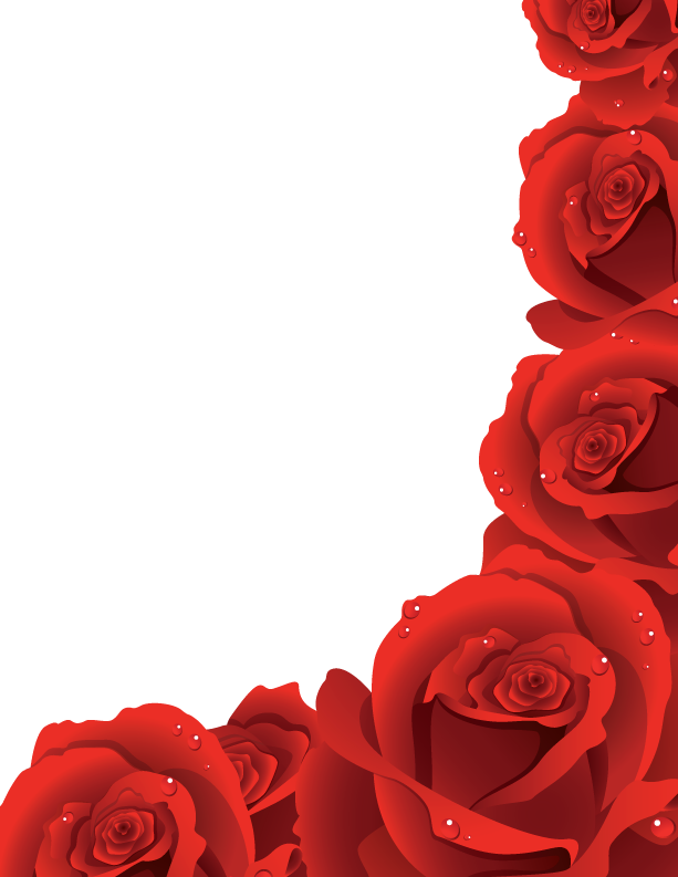 free clip art red rose border - photo #26