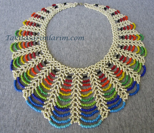 Enamel Shell Necklace with Gold Plating