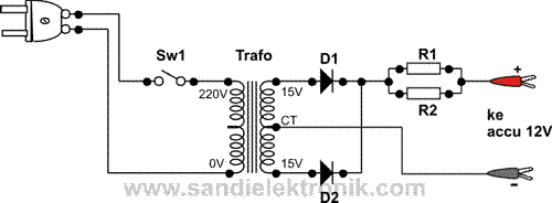 Pengisi Aki Sederhana Sandi Elektronik
