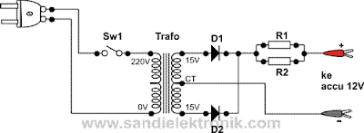 skema charger rangkaian charger