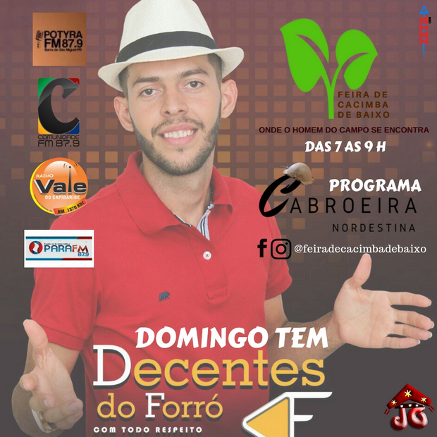 Decentes do Forró se apresentará neste domingo na feira de Cacimba de Baixo
