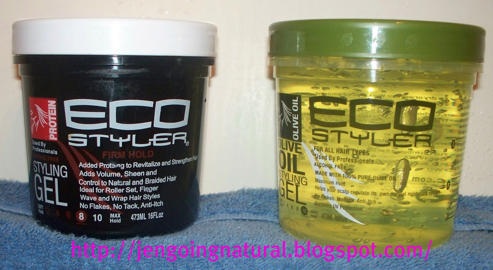 Jen Going Natural Eco Styler Gel Olive Oil battles my Aussie Moist
