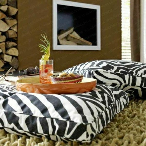 Zebra skin furniture and accessories