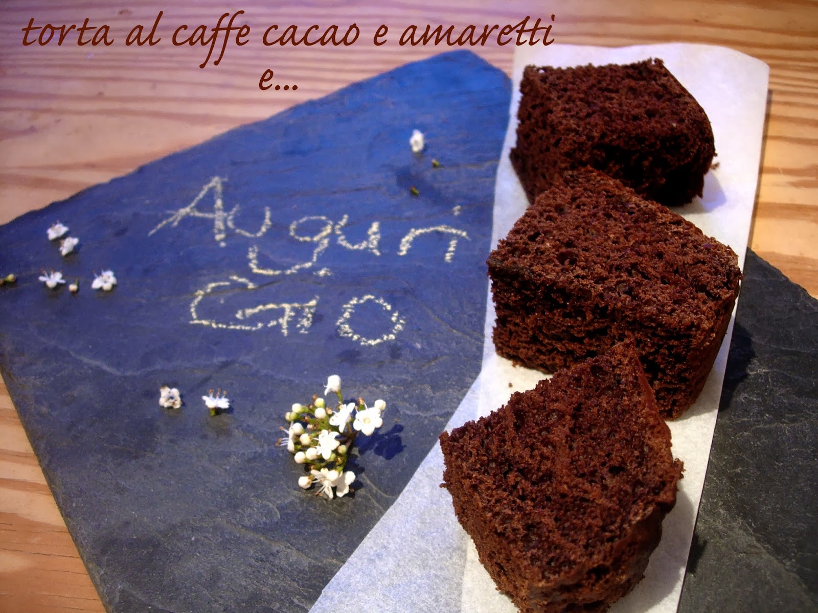 torta al caffe, cacao e amaretti