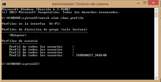 contraseña de todas las redes Wi-Fi