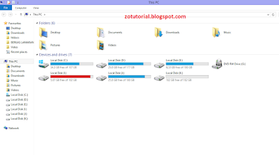 Cara Menghilangkan 6 Folder pada (This PC) Windows 8.1