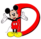 Alfabeto de Mickey Mouse en diferentes posturas y vestuarios D.