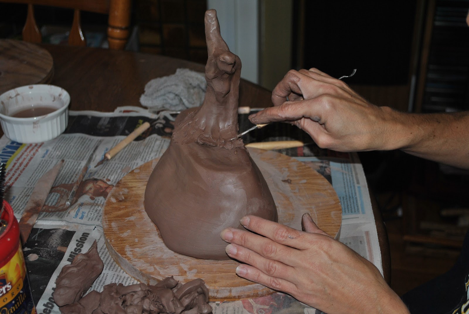 Gettin' My Art On: Process photos of a new clay sculpture