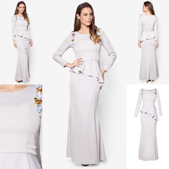 November 2016 Baju Kurung Moden Peplum Terkini By Vercato November 2016 Baju Kurung Moden Peplum Laila Grey By Vercato Fesyen Trend Terkini