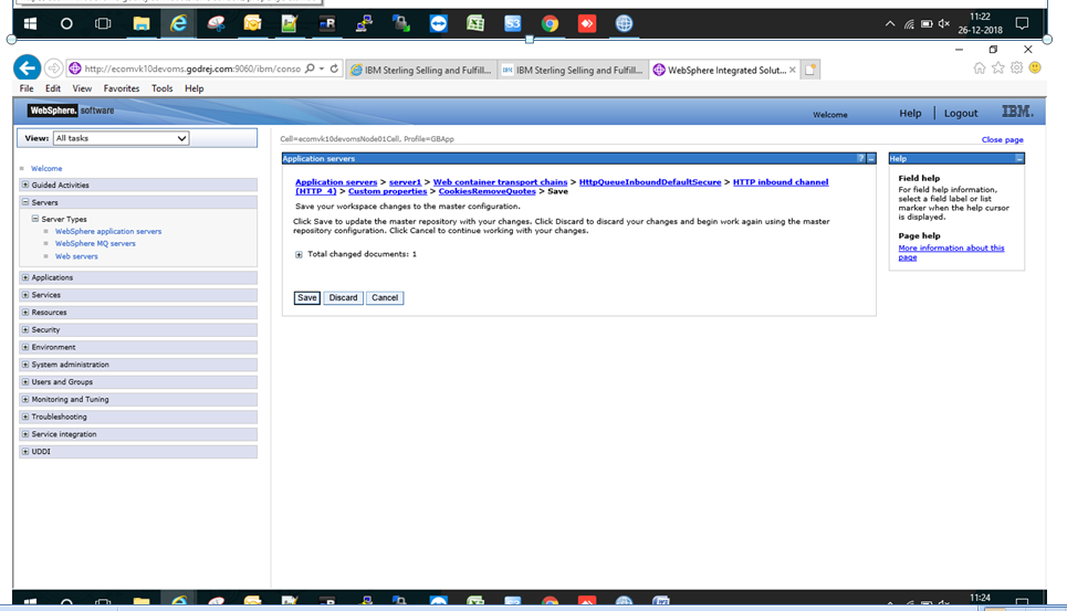 Sphere Applicaton Server and Commerce Server Administration Tips