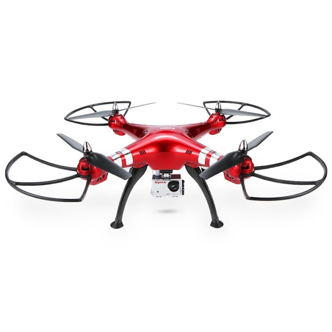SYMA X8HG RC Drone Quadcopter with 1080P HD Camera 2.4G 4CH with 8MP Fixed High Aviation Luxury Red Colors