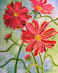 watercolor painting cosmos aquabord