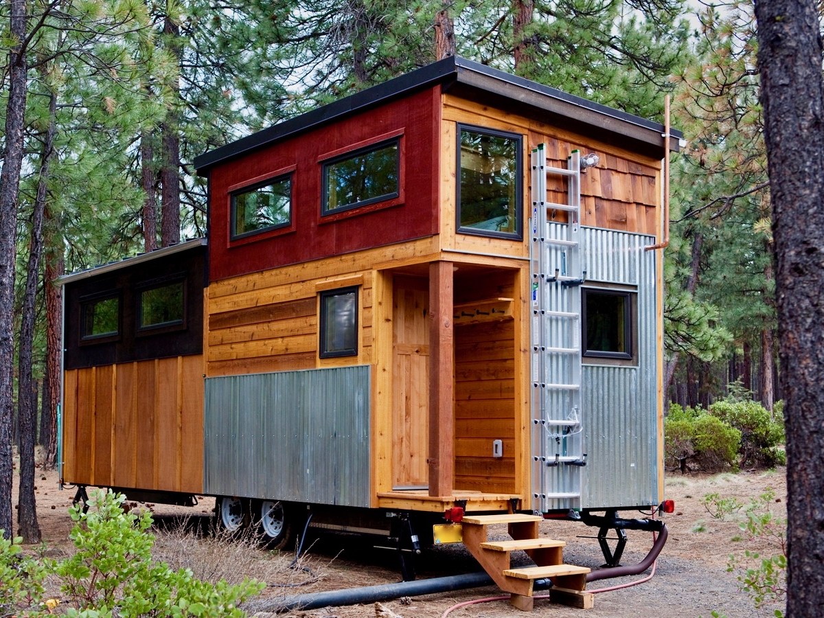 Wood Iron Tiny Home [ TINY HOUSE TOWN ]